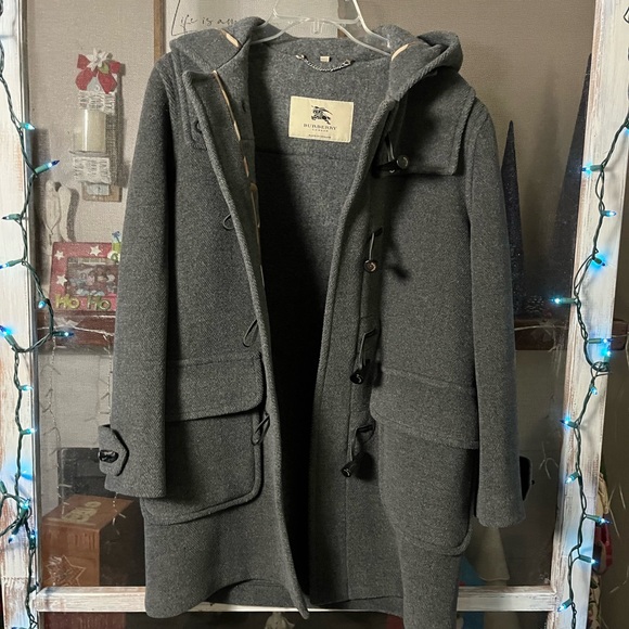 Burberry Toggle Grey Wool Coat - Picture 5 of 15